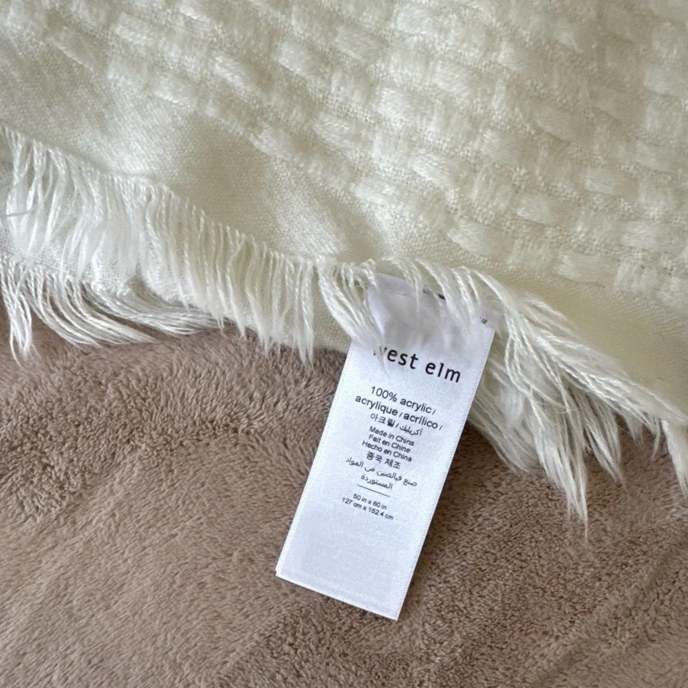 West Elm Waffle Weave Blanket Throw